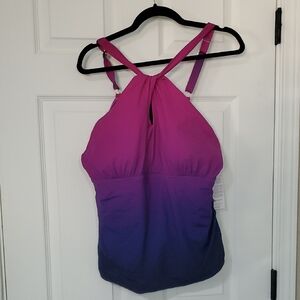 Pink and Purple Swim Top